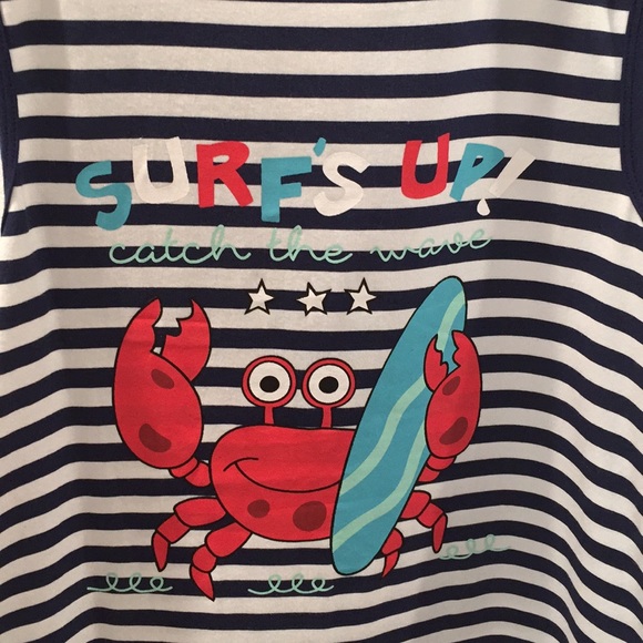 Sleeveless crab surfs up stripe girl dress 3XL - Picture 2 of 2